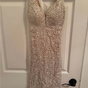 Elegant Cream Lace Dress